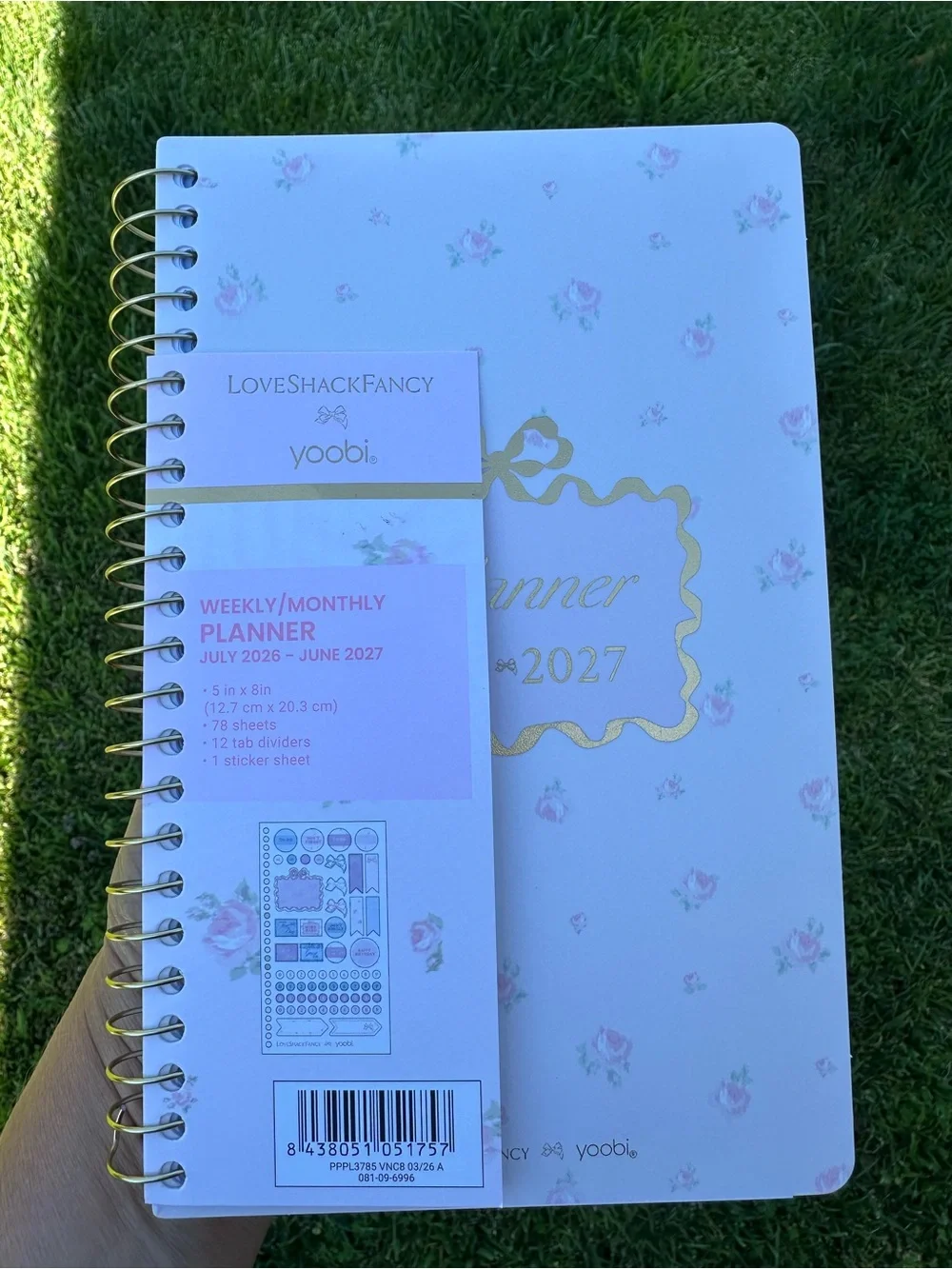 LoveShackFancy x Yoobi Weekly/Monthly Planner Blooming Heirloom Ditsy